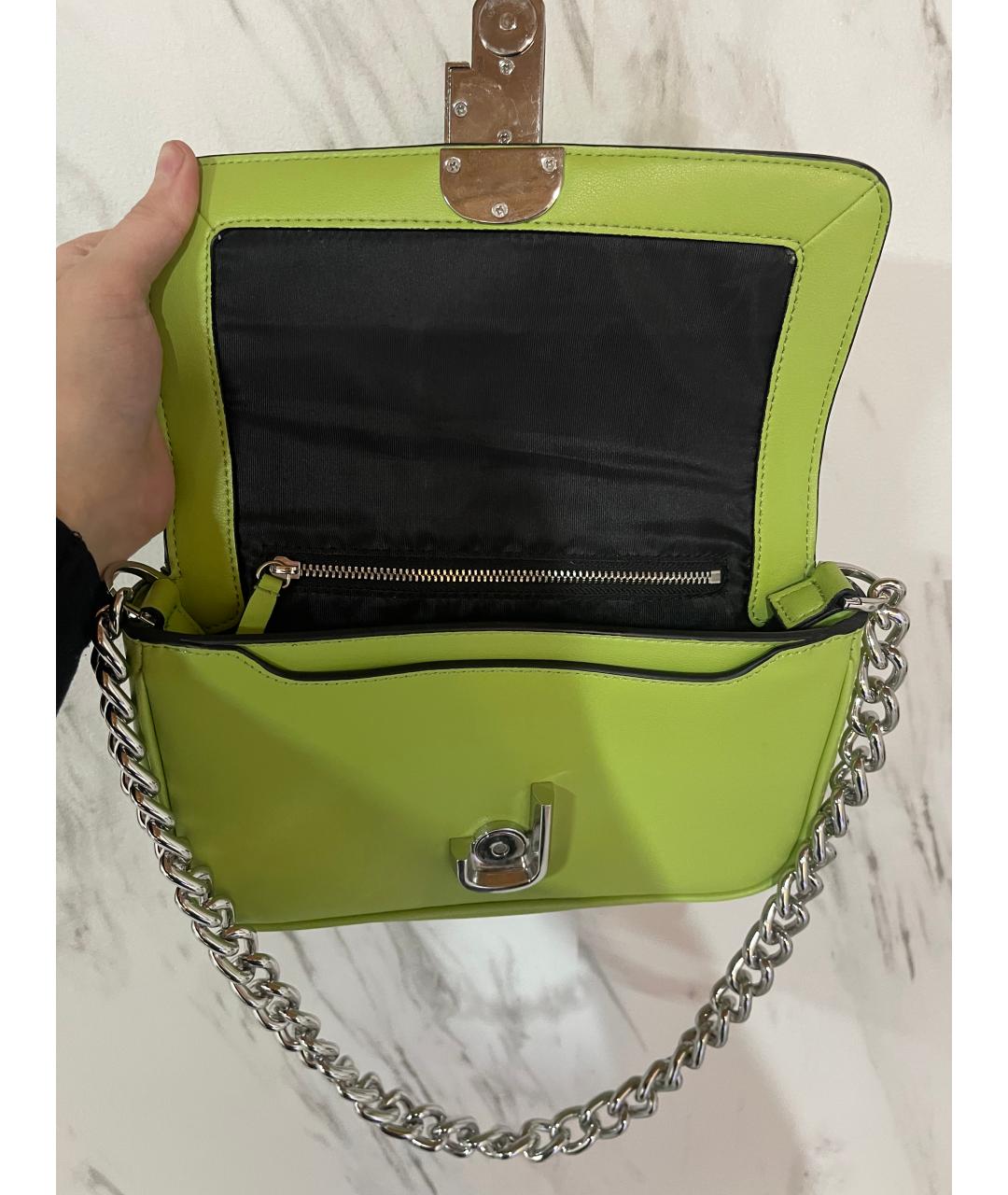 MARC JACOBS Зеленая кожаная сумка через плечо, фото 3