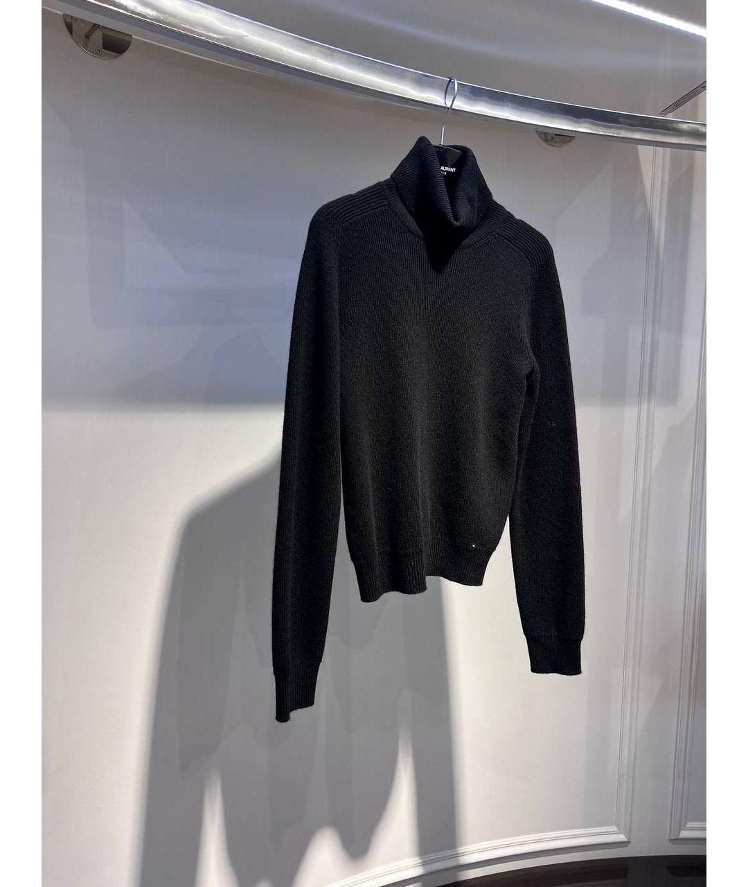 SAINT LAURENT Черная шерстяная водолазка, фото 3