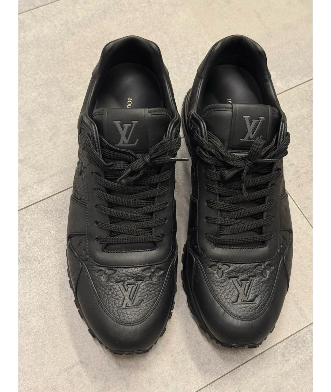 LOUIS VUITTON Черные кожаные низкие кроссовки / кеды, фото 6