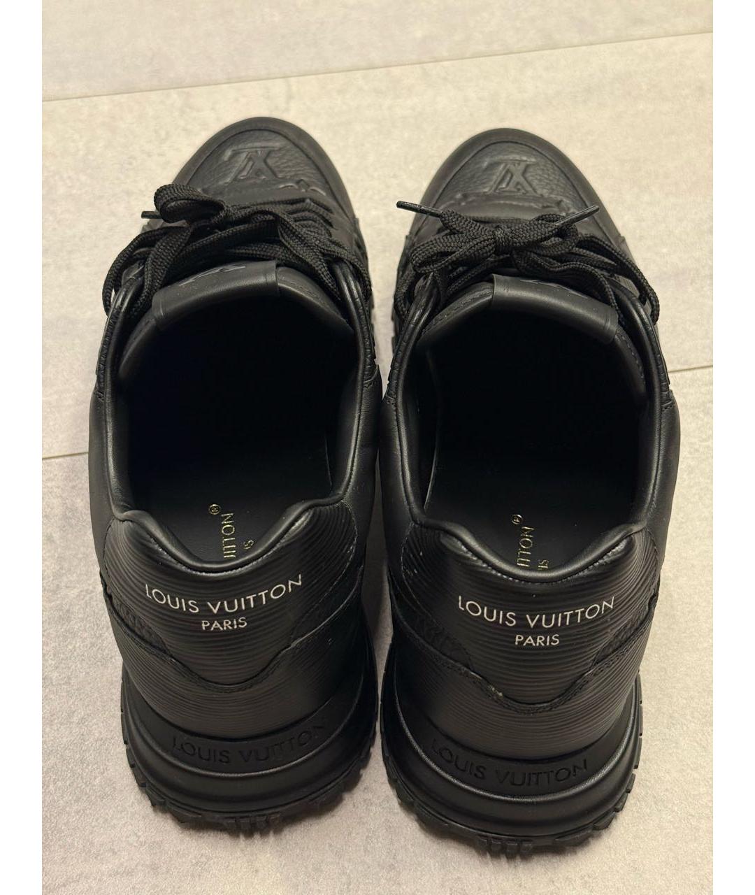 LOUIS VUITTON Черные кожаные низкие кроссовки / кеды, фото 3