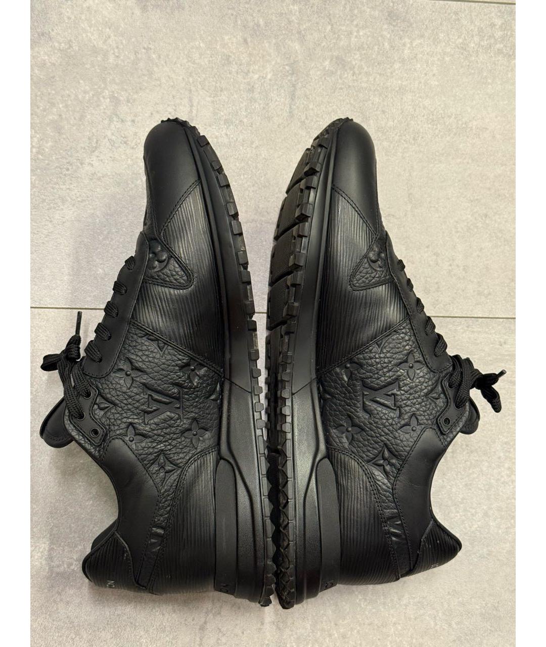 LOUIS VUITTON Черные кожаные низкие кроссовки / кеды, фото 8