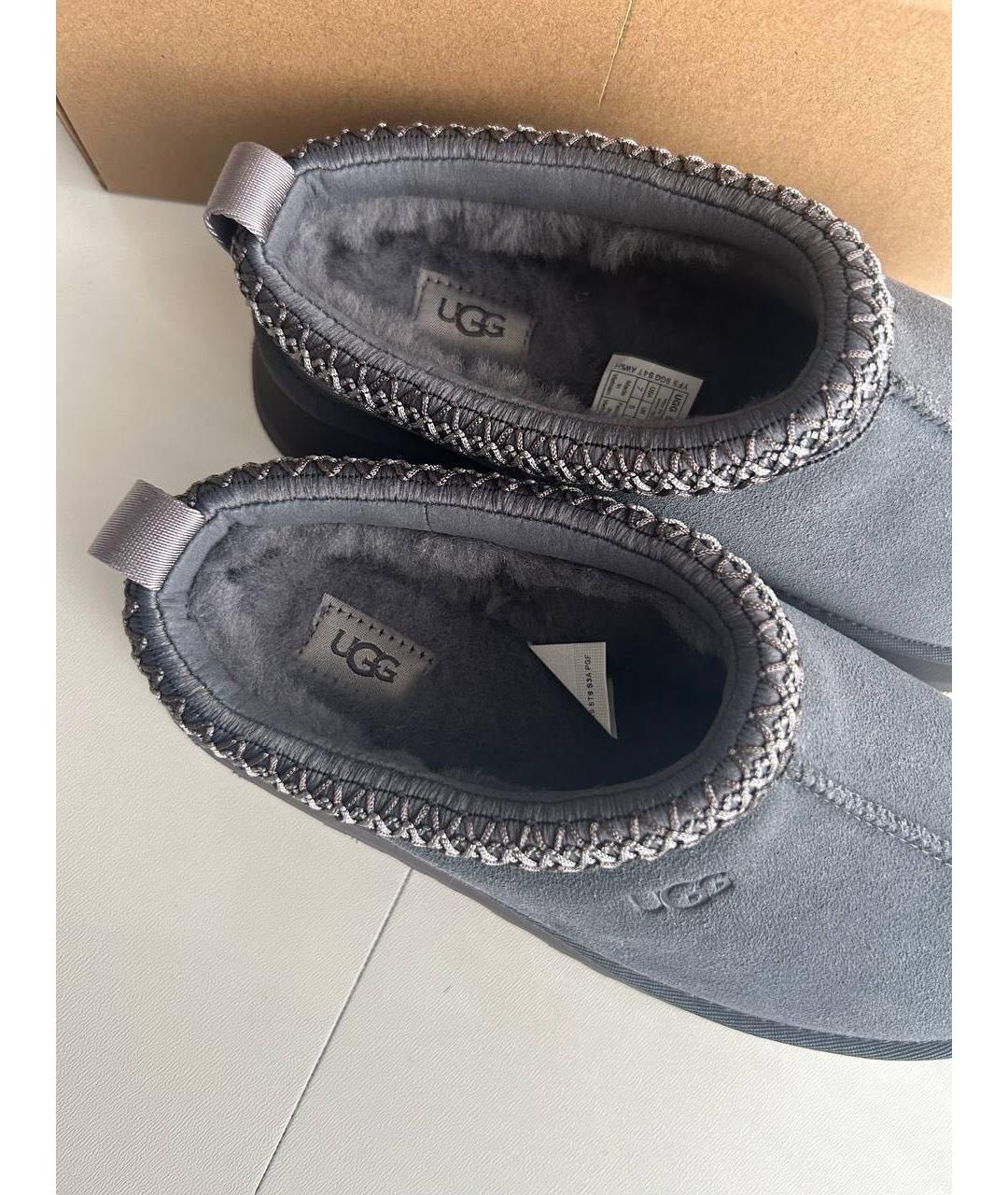 UGG AUSTRALIA Серые замшевые сабо, фото 6