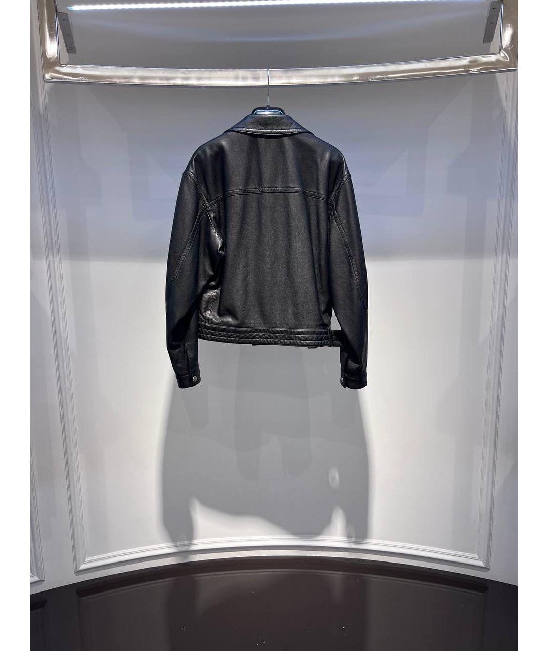 SAINT LAURENT Черная кожаная куртка, фото 2