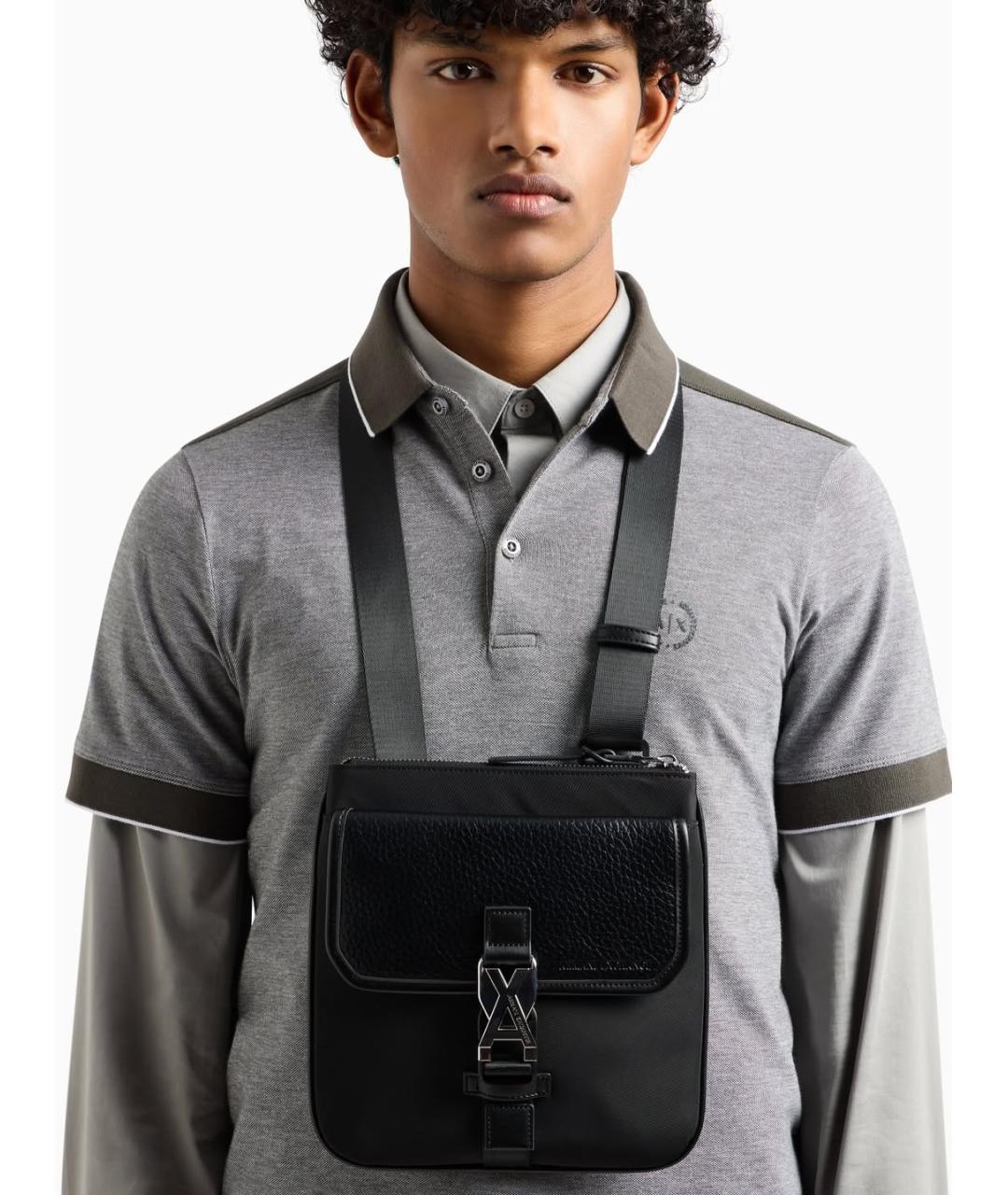 ARMANI EXCHANGE Черная сумка на плечо, фото 2