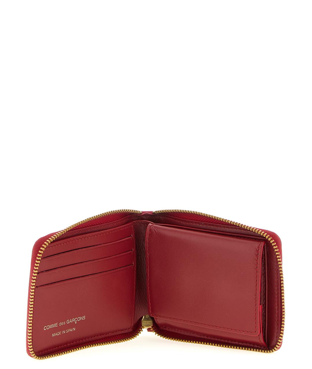 COMME DES GARÇONS WALLET Красный кожаный кошелек, фото 3