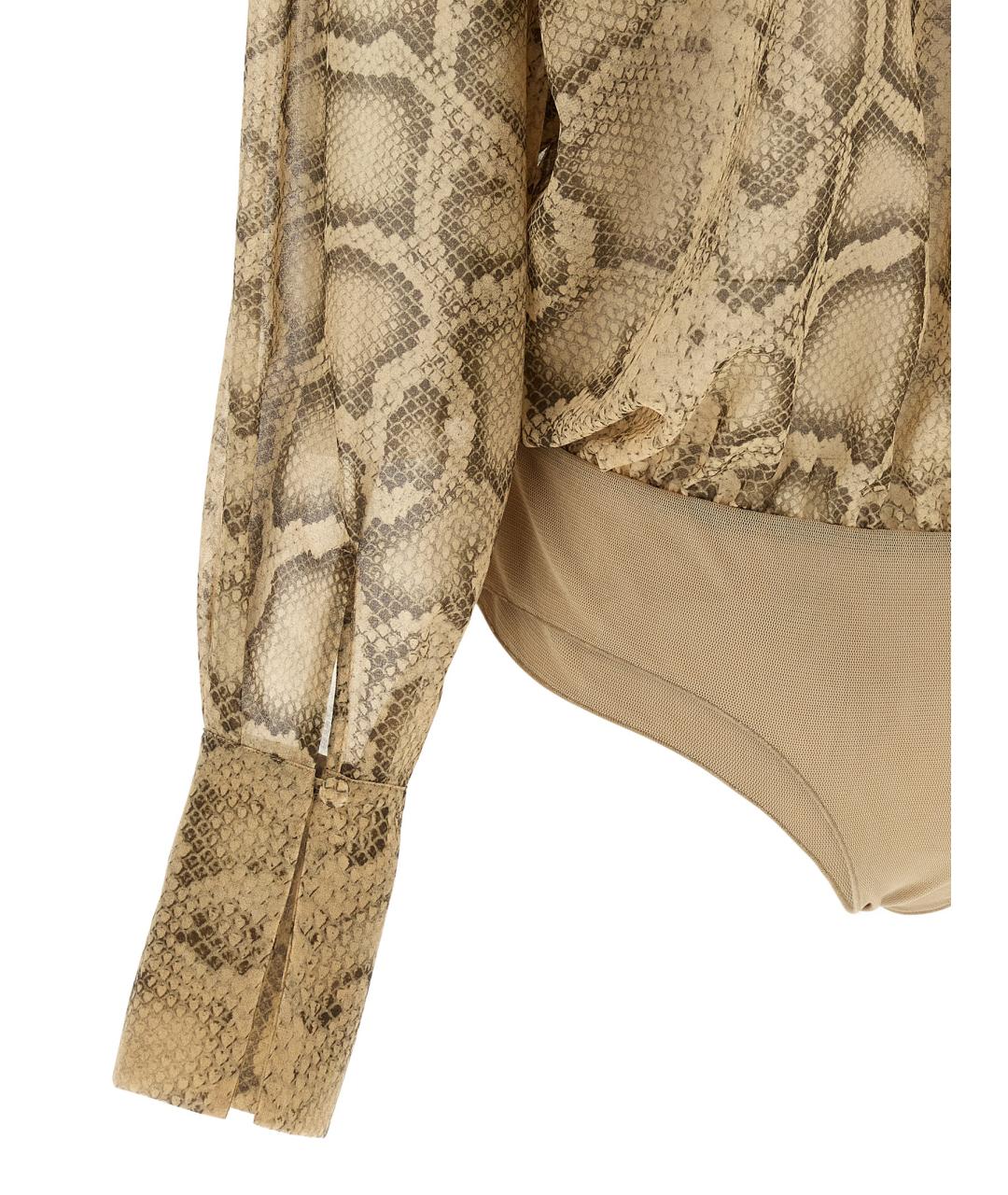 THE ANDAMANE Бежевая полиэстеровая блузы, фото 4