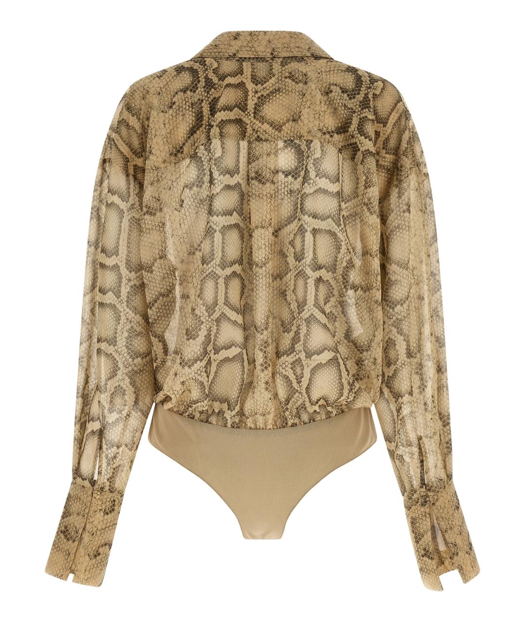 THE ANDAMANE Бежевая полиэстеровая блузы, фото 2