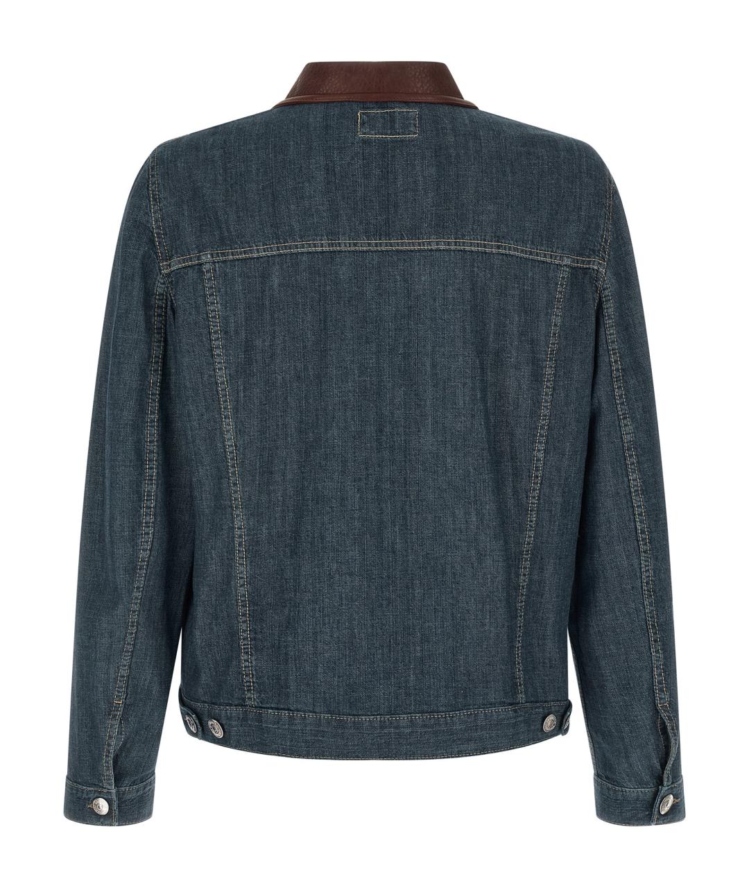 BRUNELLO CUCINELLI Синяя хлопковая куртка, фото 2