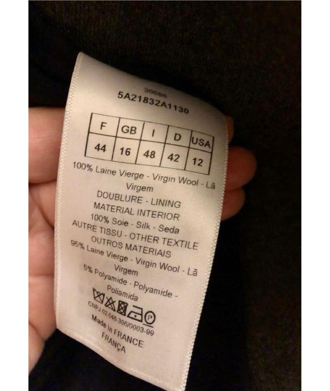 CHRISTIAN DIOR Серое шерстяное пальто, фото 5