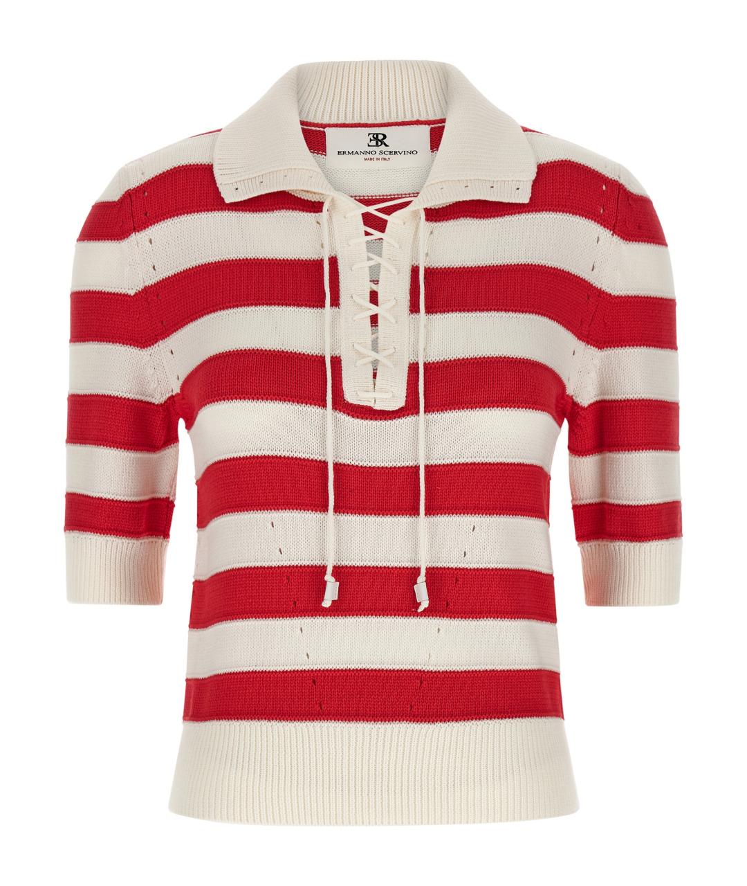 ERMANNO SCERVINO Красный хлопковый джемпер / свитер, фото 1