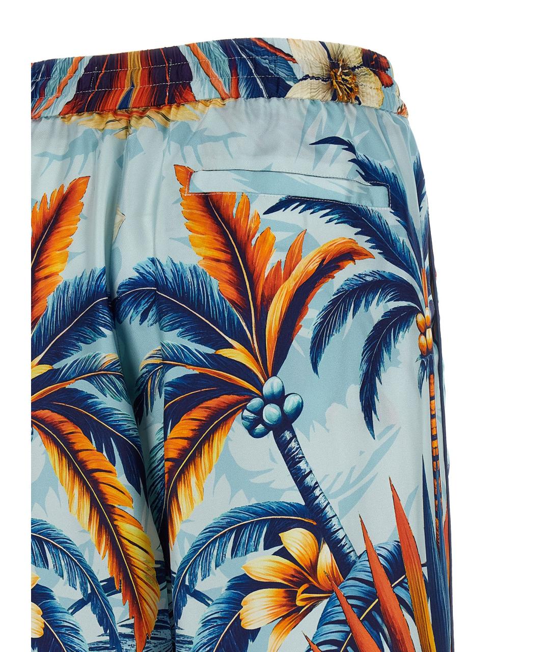 F.R.S FOR RESTLESS SLEEPERS Голубые шелковые прямые брюки, фото 5