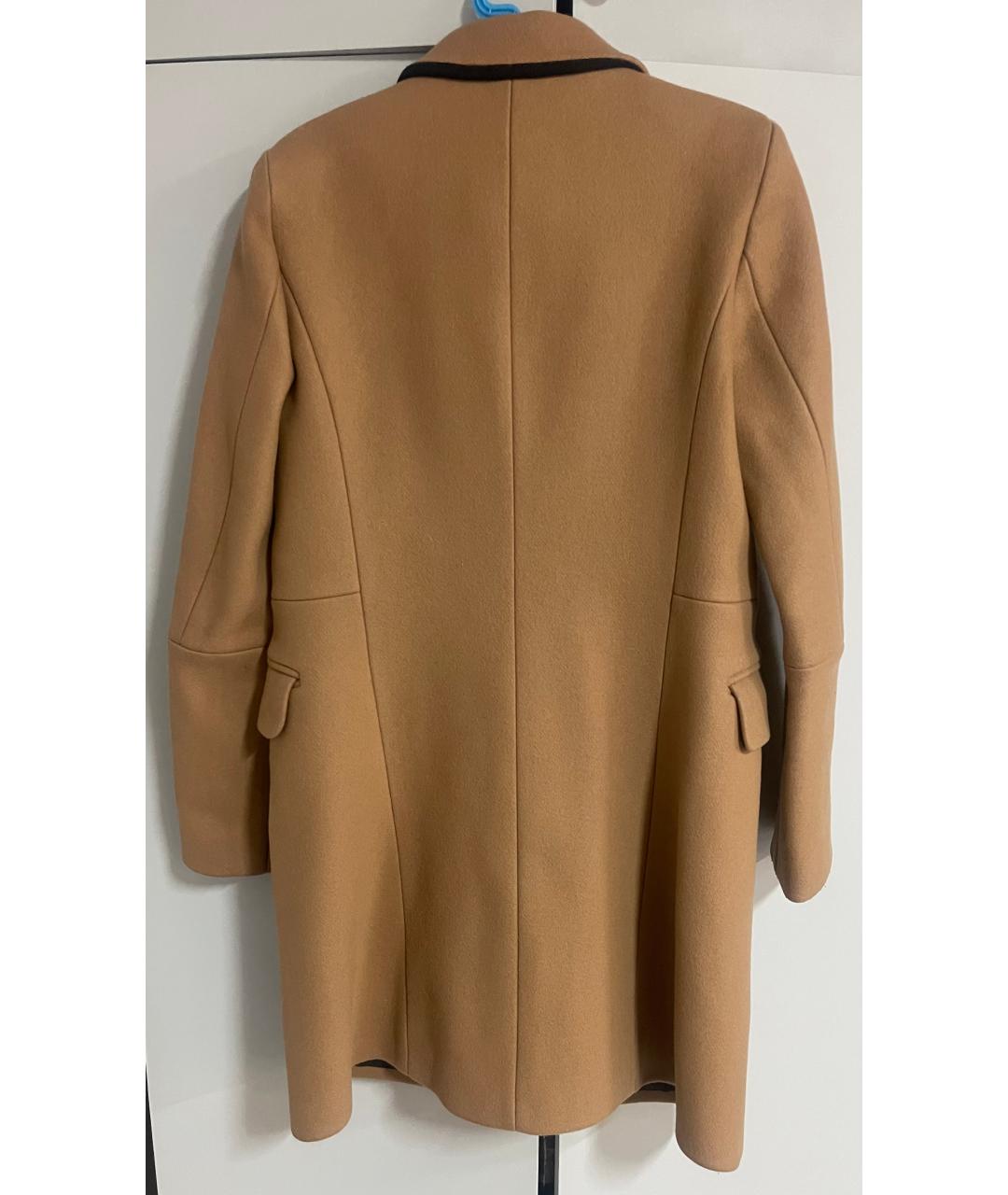 MAJE Коричневое шерстяное пальто, фото 6