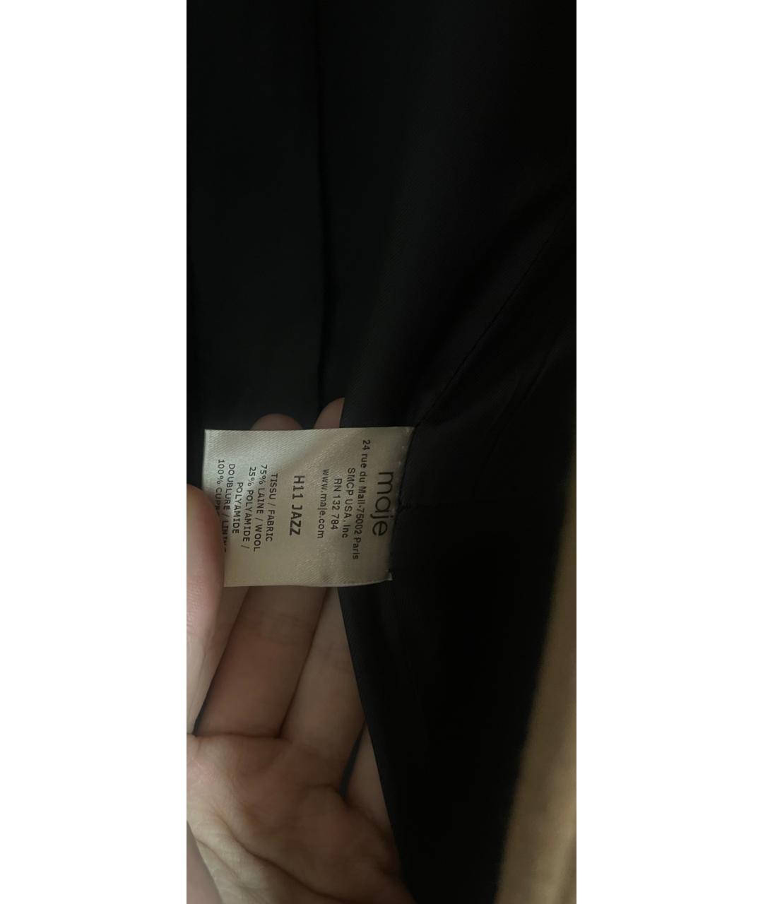 MAJE Коричневое шерстяное пальто, фото 7