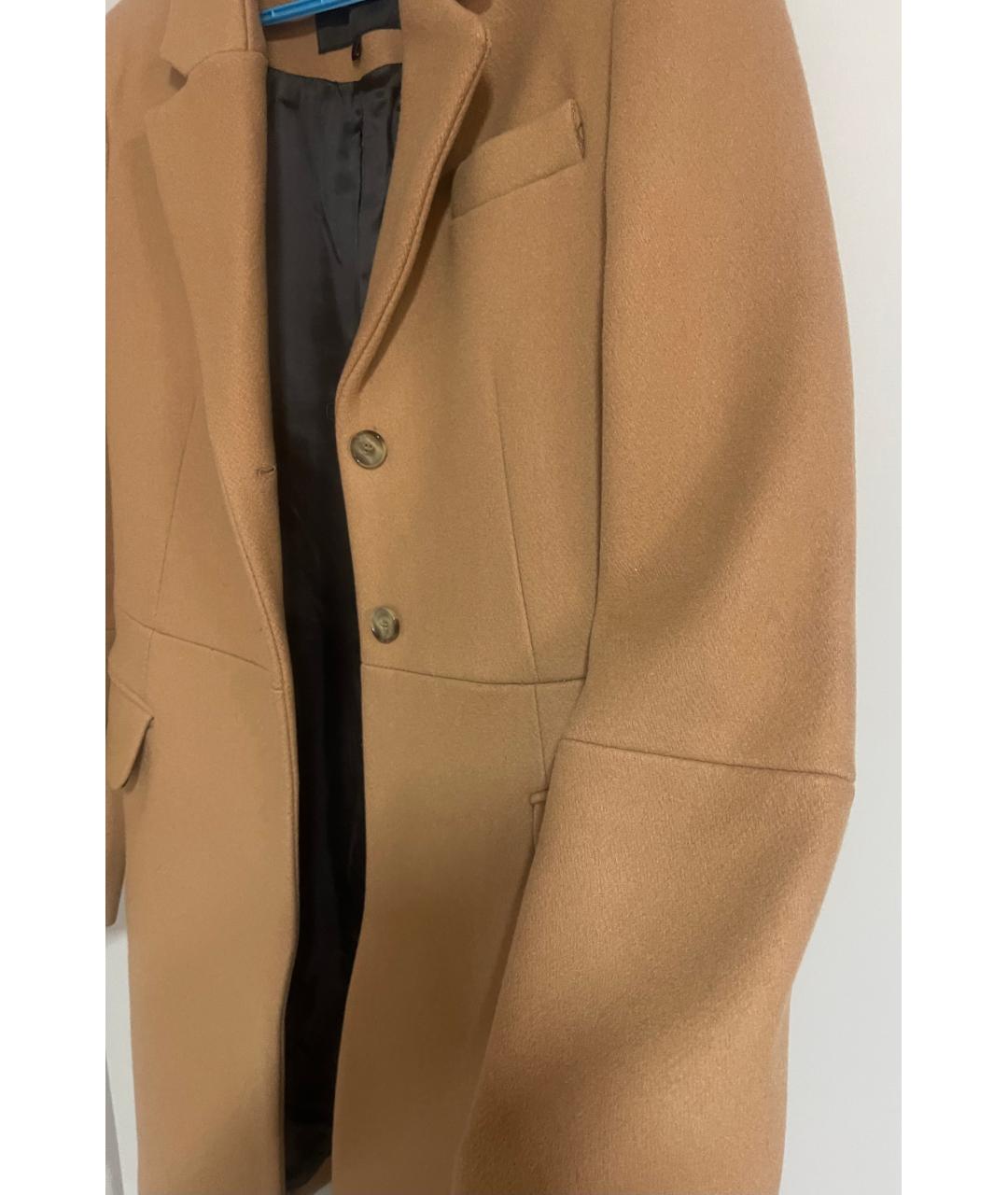 MAJE Коричневое шерстяное пальто, фото 3