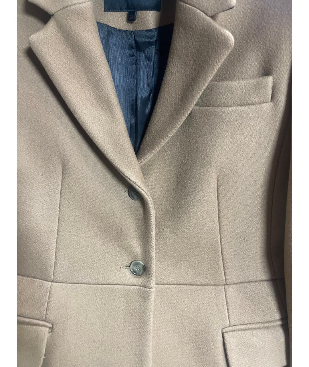 MAJE Коричневое шерстяное пальто, фото 5