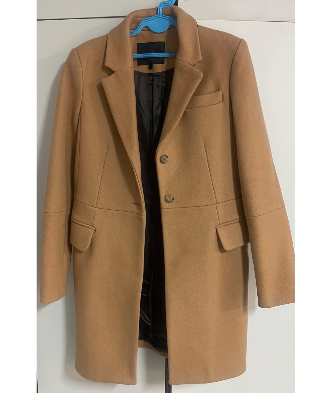 MAJE Коричневое шерстяное пальто, фото 2