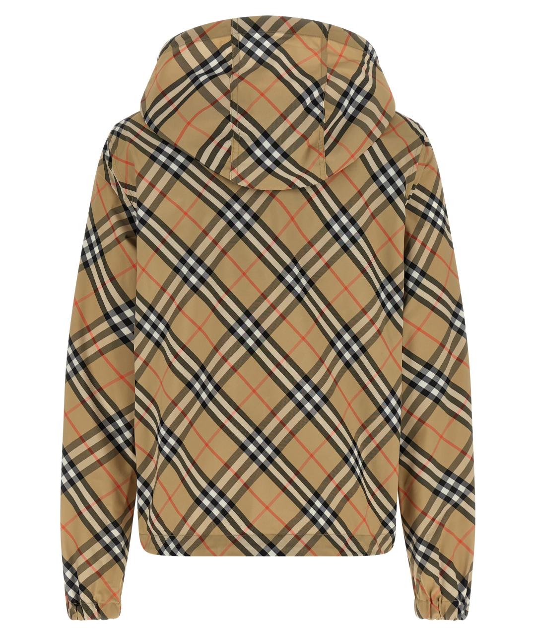 BURBERRY Бежевая полиэстеровая куртка, фото 2
