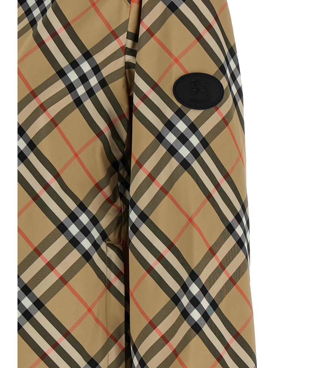 BURBERRY Бежевая полиэстеровая куртка, фото 4