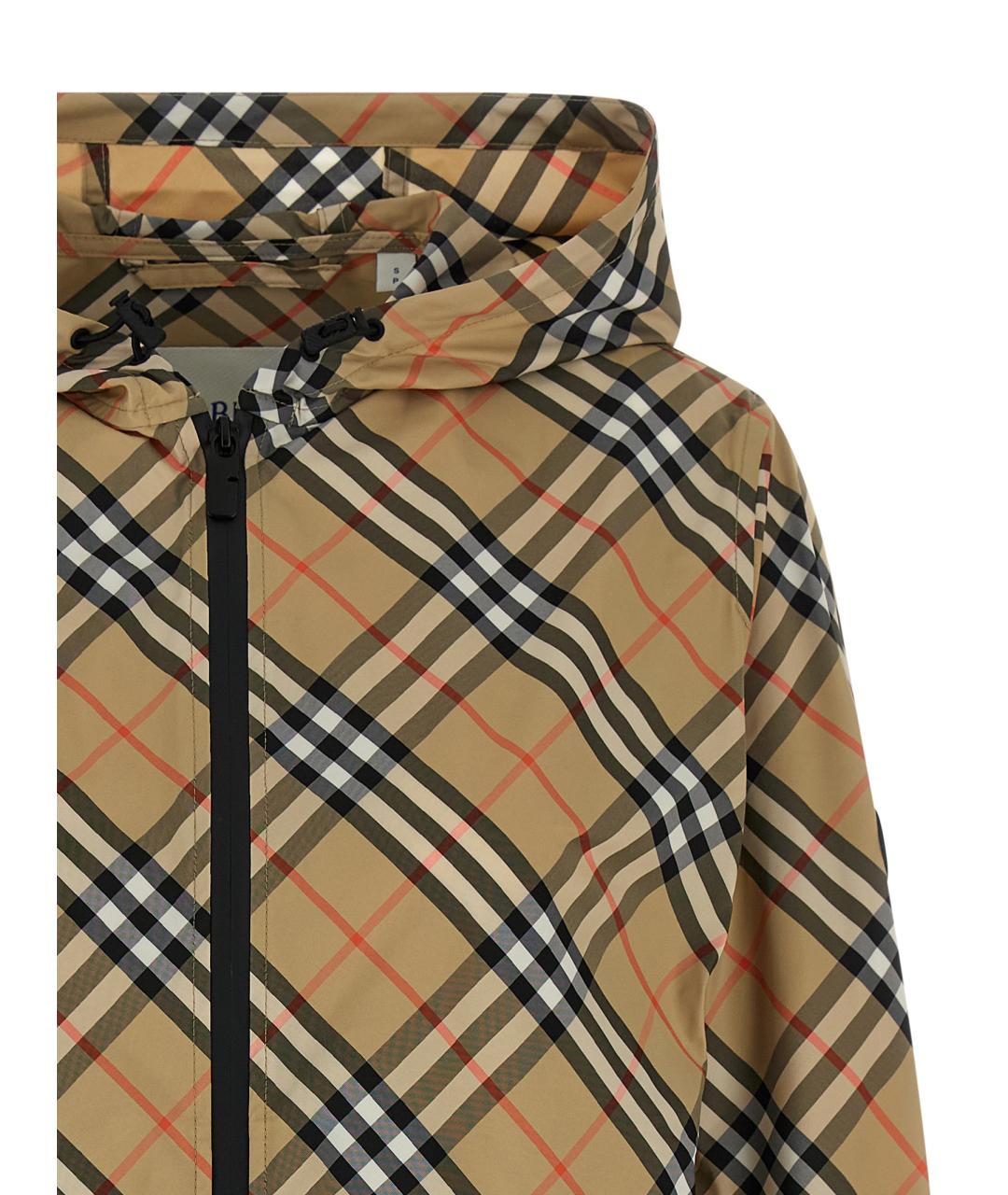 BURBERRY Бежевая полиэстеровая куртка, фото 3