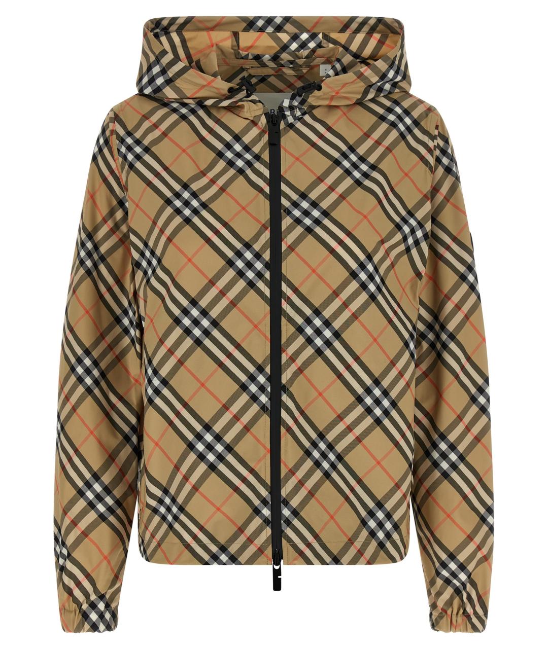 BURBERRY Бежевая полиэстеровая куртка, фото 1