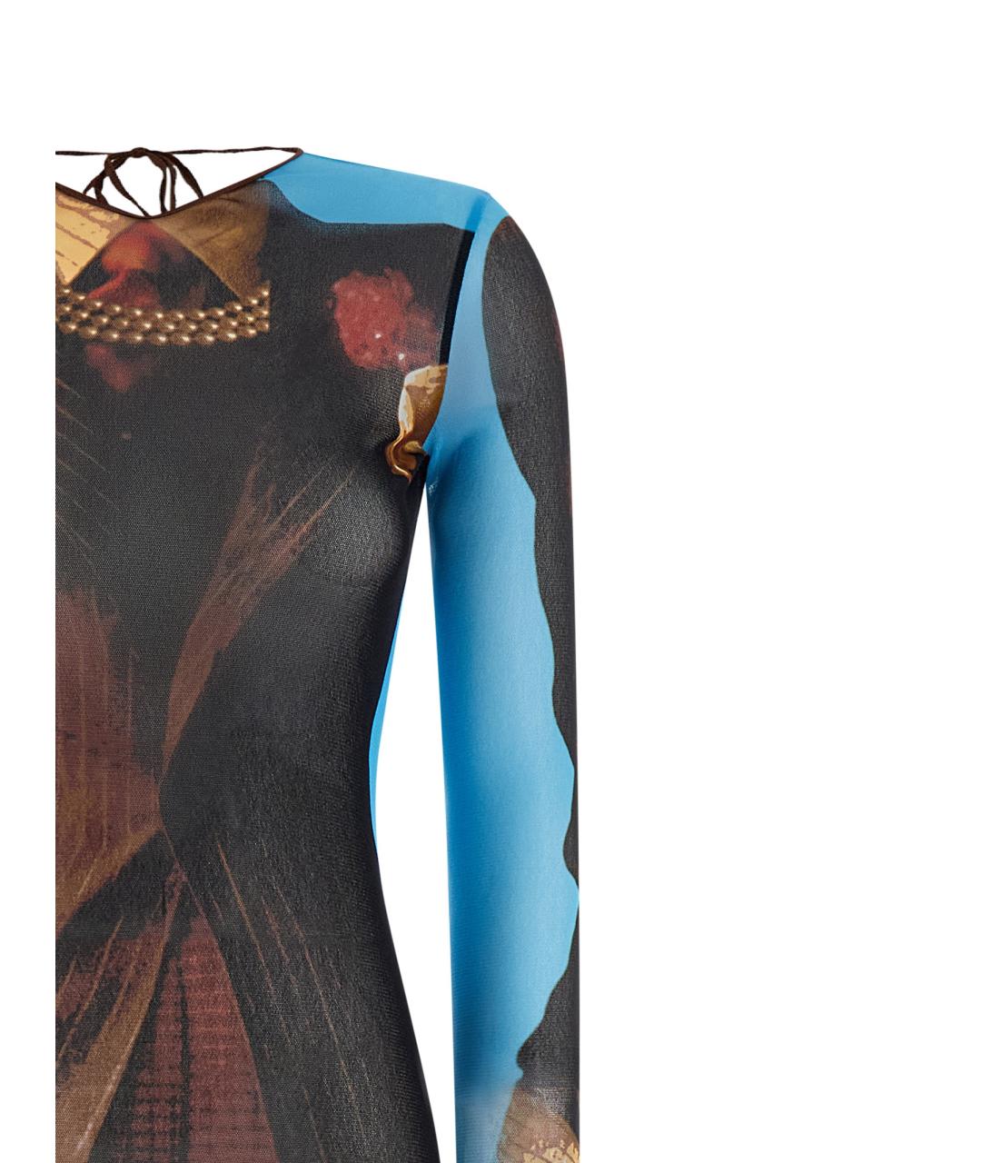 JEAN PAUL GAULTIER Мульти полиамидовое повседневное платье, фото 3