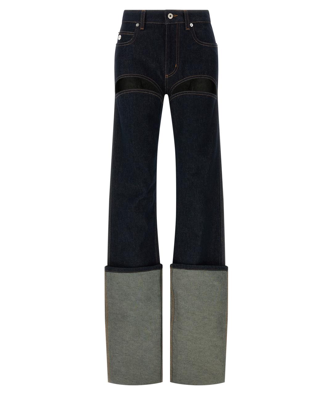 JEAN PAUL GAULTIER Синие хлопковые прямые джинсы, фото 1