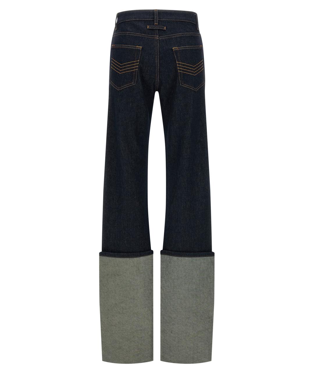 JEAN PAUL GAULTIER Синие хлопковые прямые джинсы, фото 2