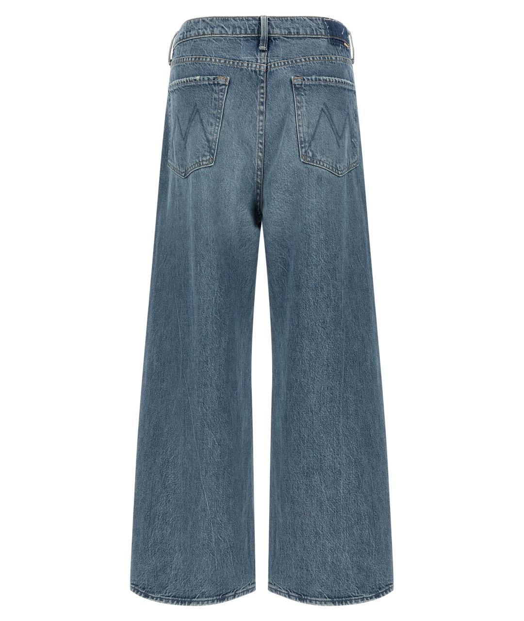 MOTHER Голубые хлопковые прямые джинсы, фото 2