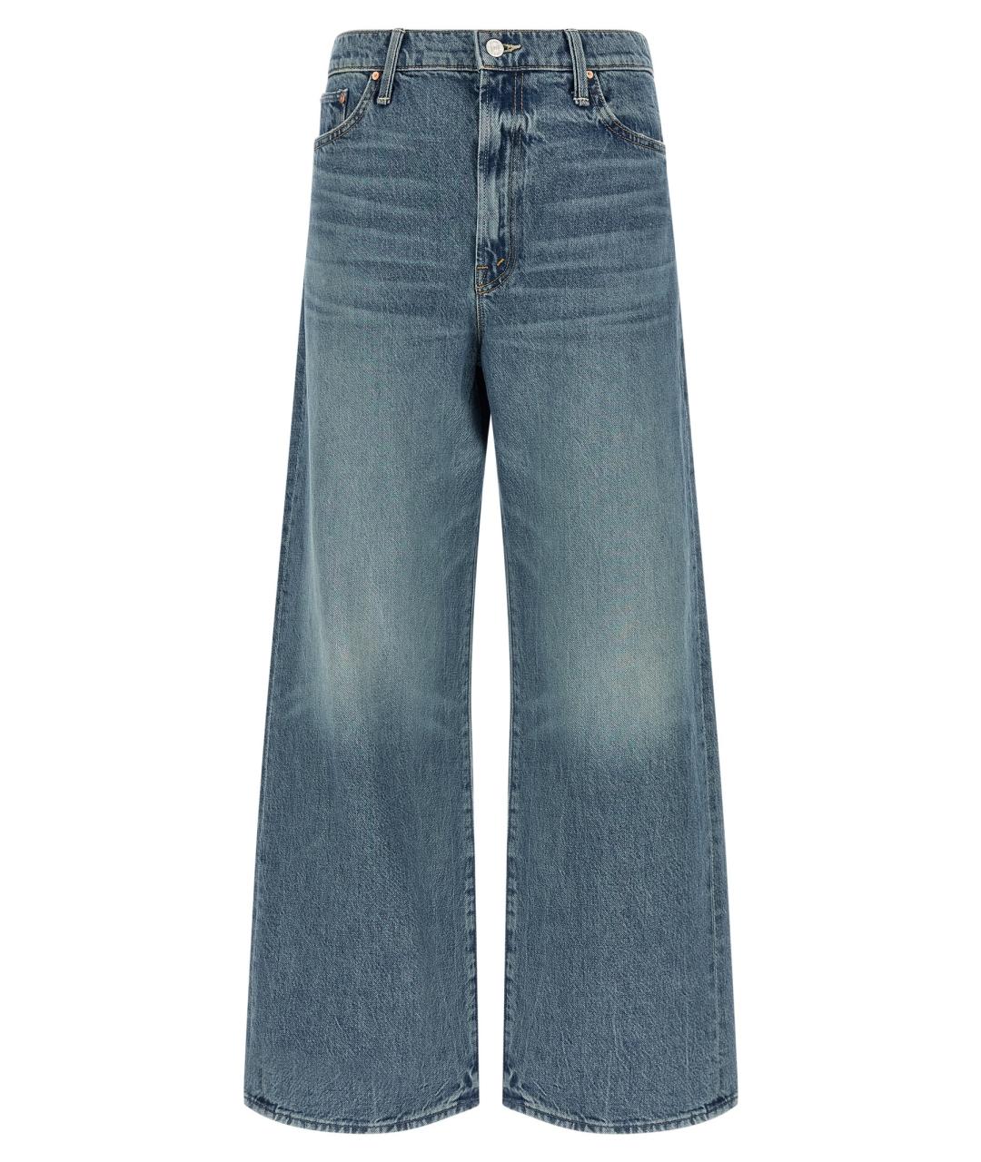 MOTHER Голубые хлопковые прямые джинсы, фото 1