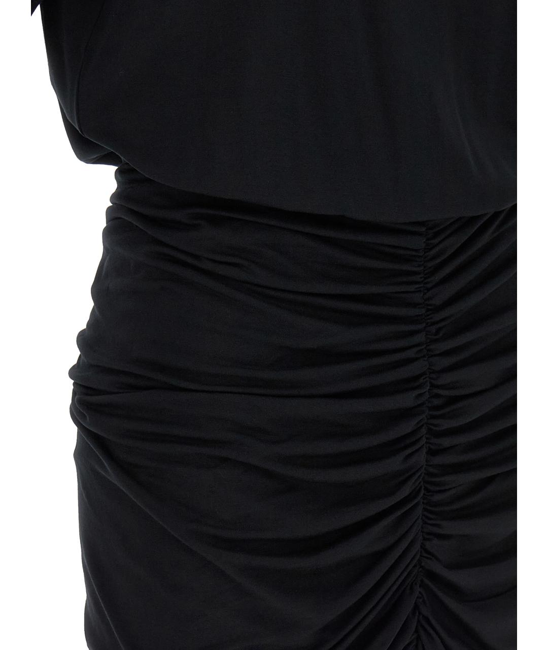 THE ANDAMANE Черное вискозное повседневное платье, фото 4