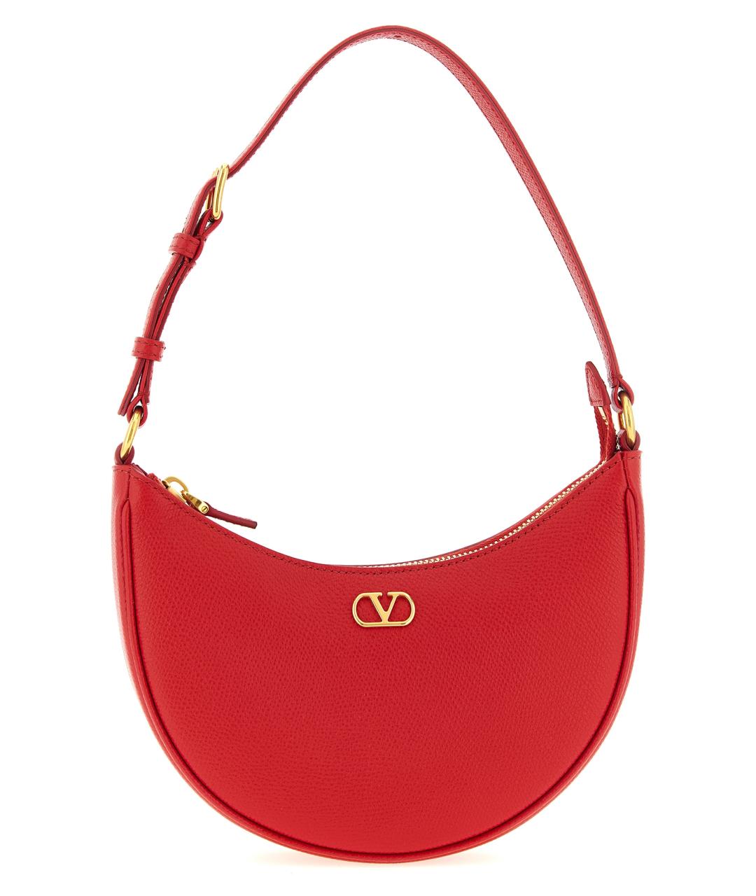 VALENTINO Красная кожаная сумка через плечо, фото 1