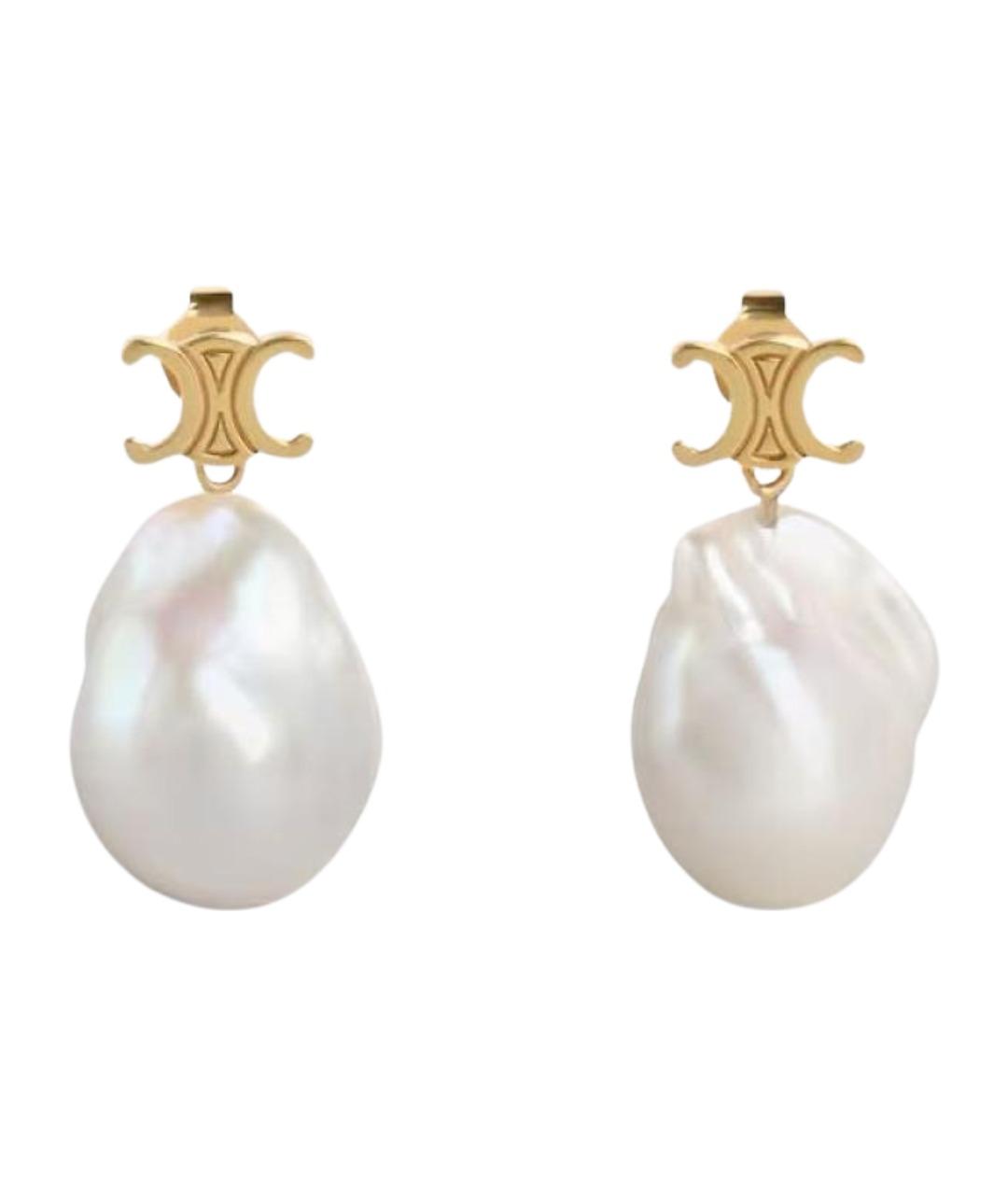 CELINE Золотые латунные серьги, фото 1