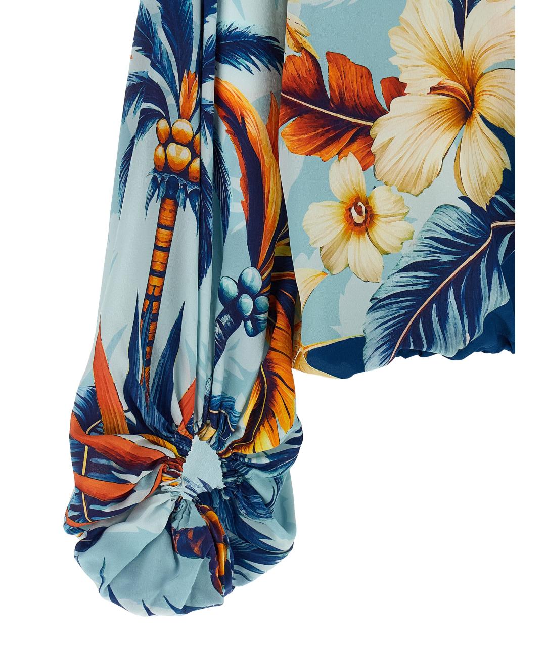 F.R.S FOR RESTLESS SLEEPERS Голубая шелковая блузы, фото 4