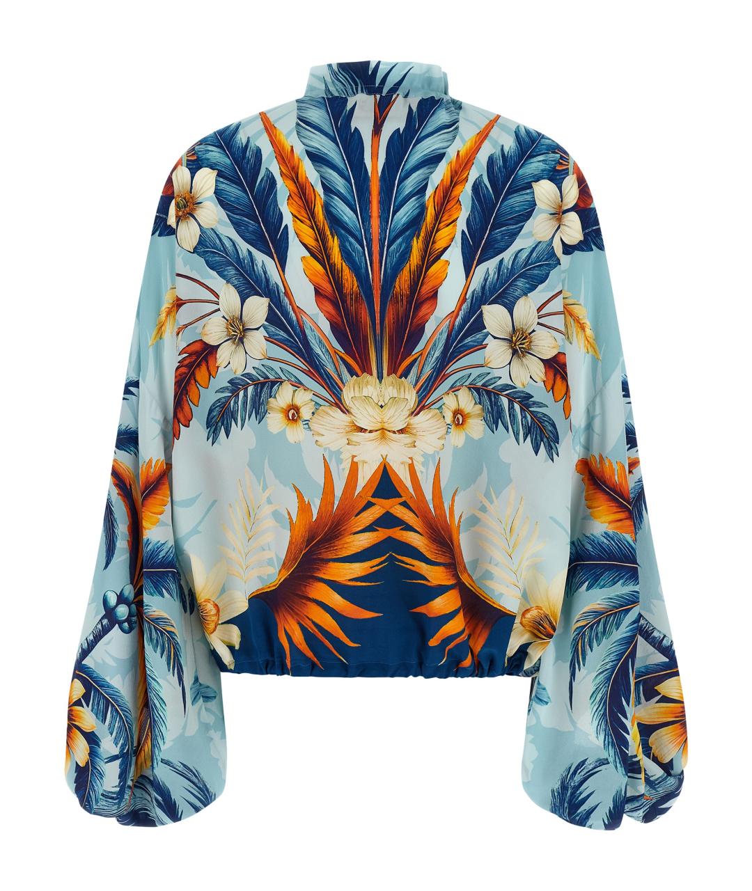 F.R.S FOR RESTLESS SLEEPERS Голубая шелковая блузы, фото 2