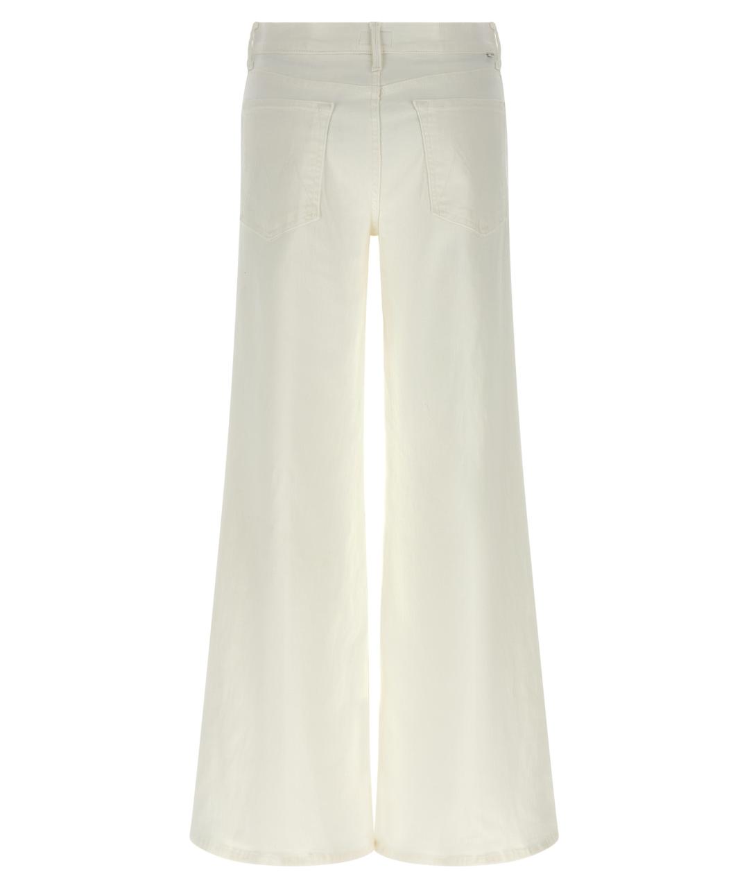 MOTHER Белые хлопковые джинсы клеш, фото 2