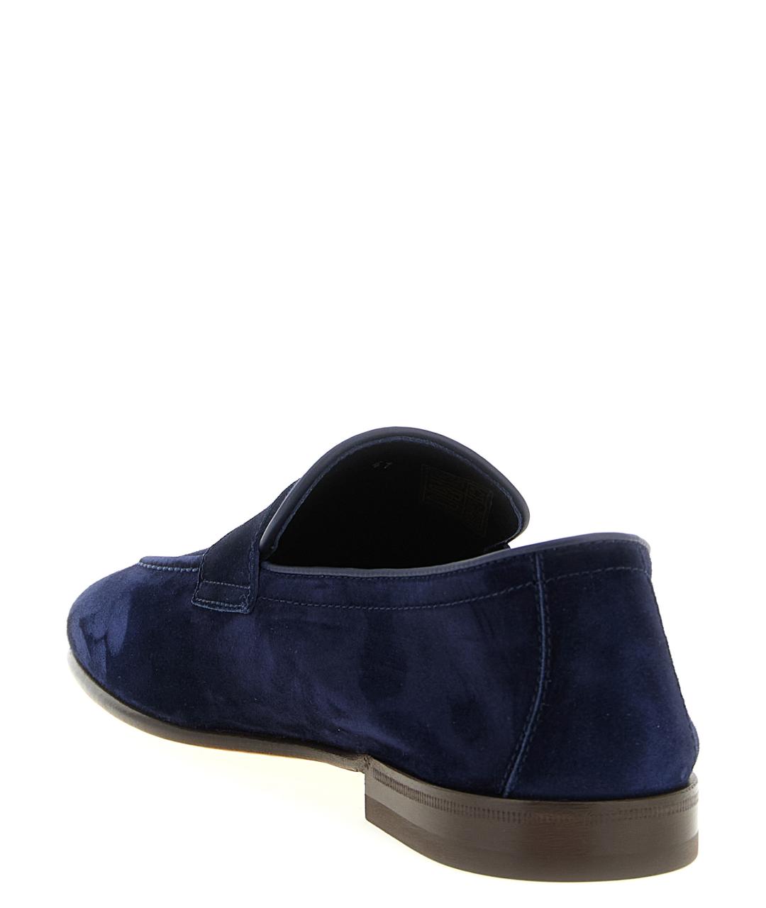 BRUNELLO CUCINELLI Синие замшевые лоферы, фото 3
