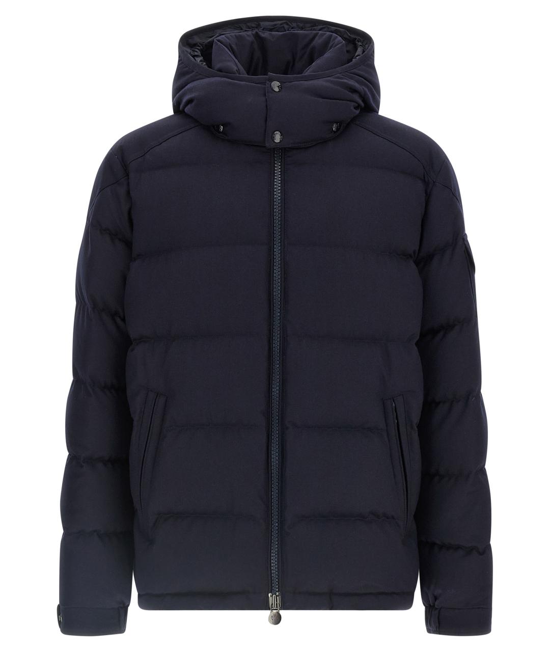 MONCLER Синий шерстяной пуховик, фото 1