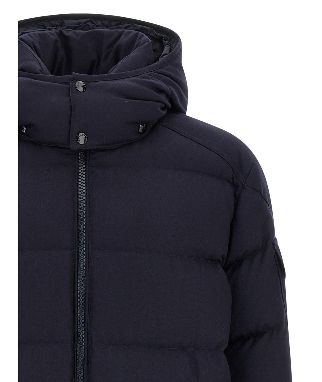 MONCLER Синий шерстяной пуховик, фото 4
