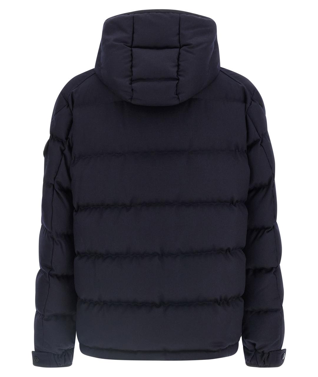 MONCLER Синий шерстяной пуховик, фото 3