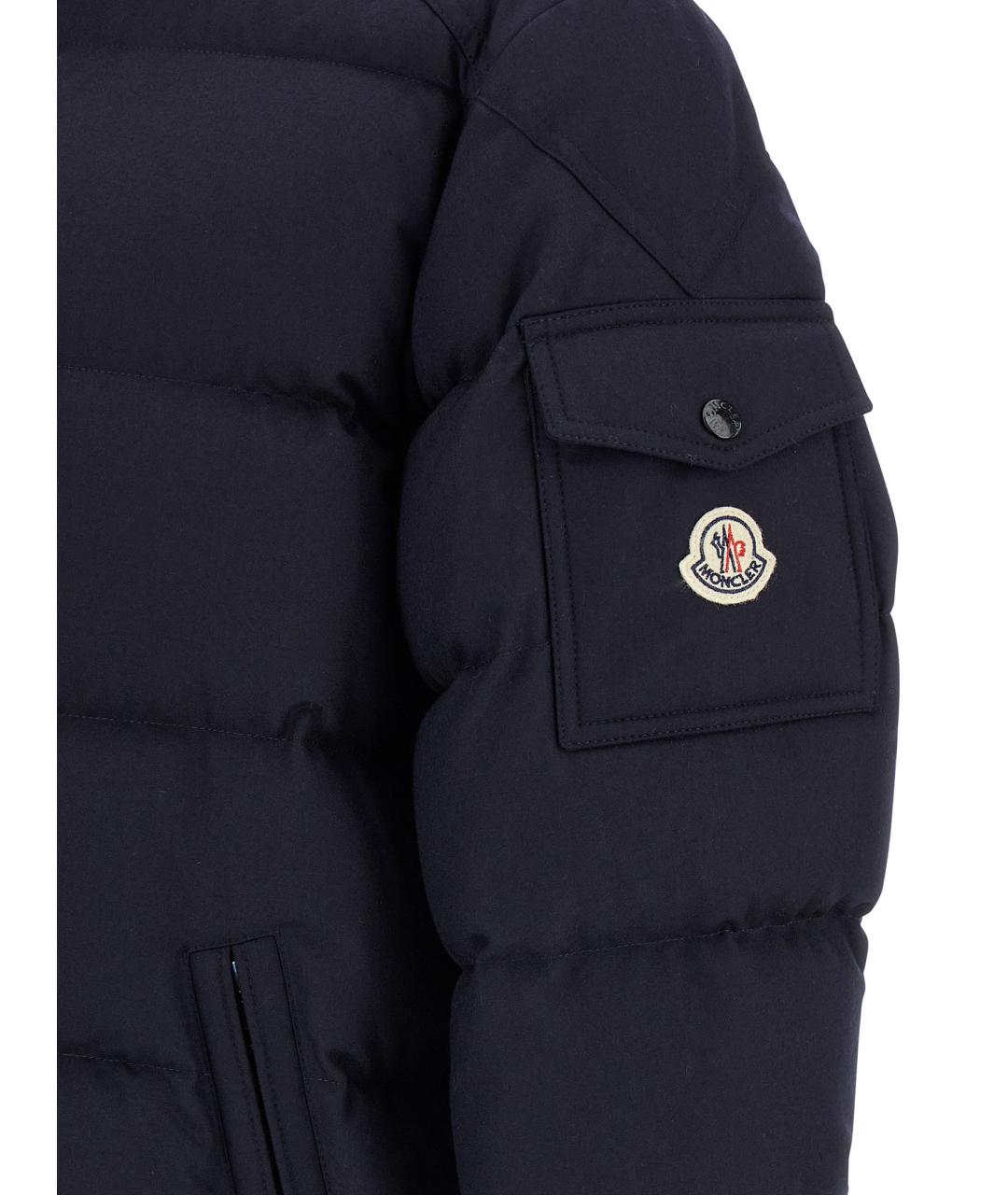 MONCLER Синий шерстяной пуховик, фото 5