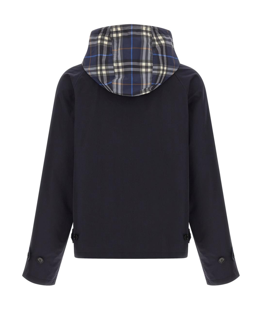 BURBERRY Синяя хлопковая куртка, фото 4