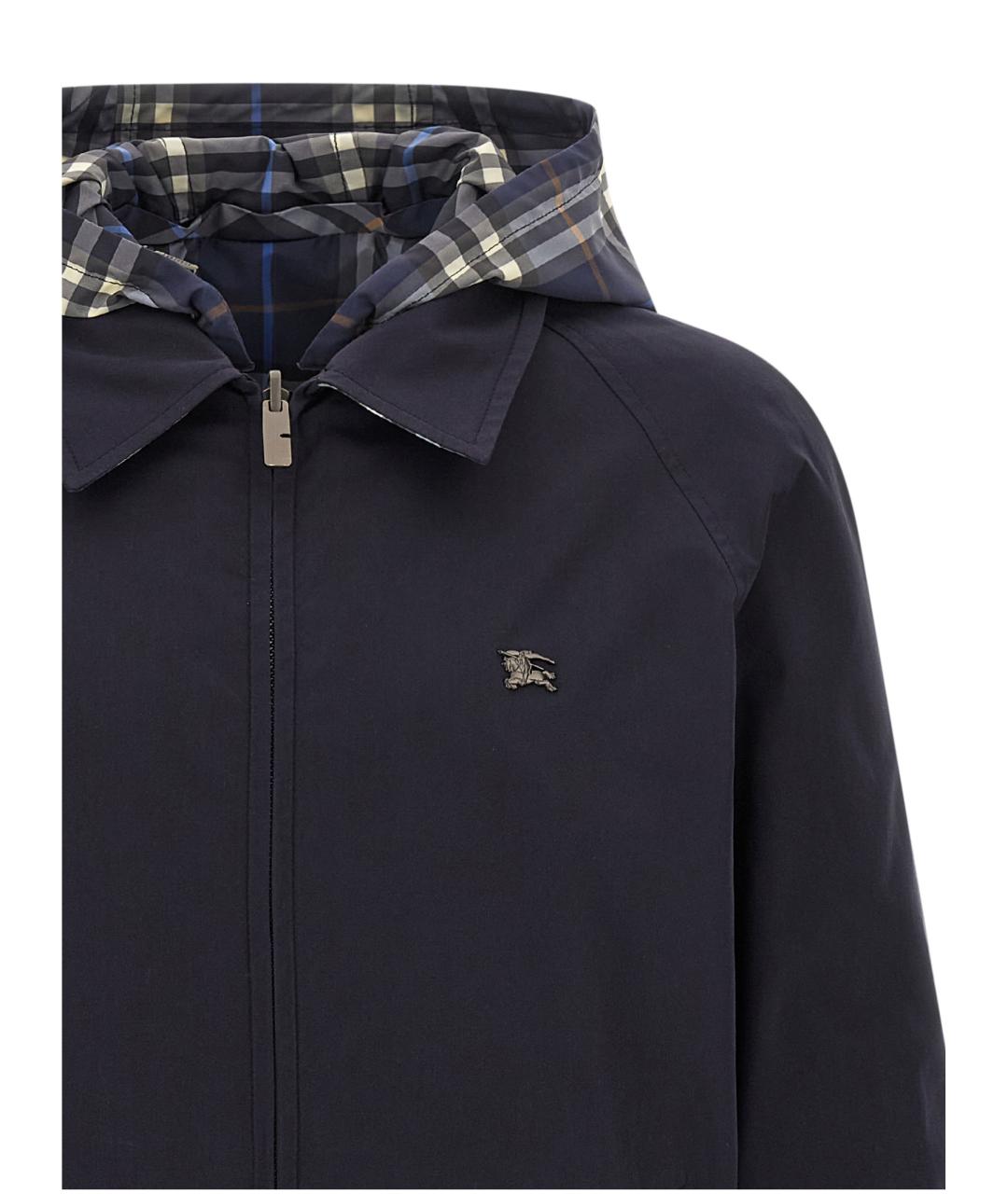 BURBERRY Синяя хлопковая куртка, фото 5