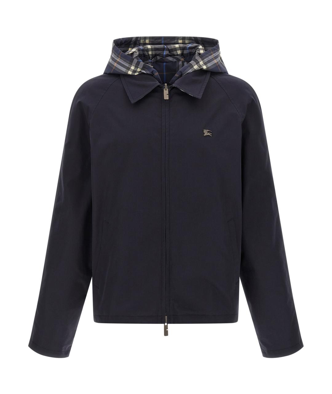 BURBERRY Синяя хлопковая куртка, фото 1