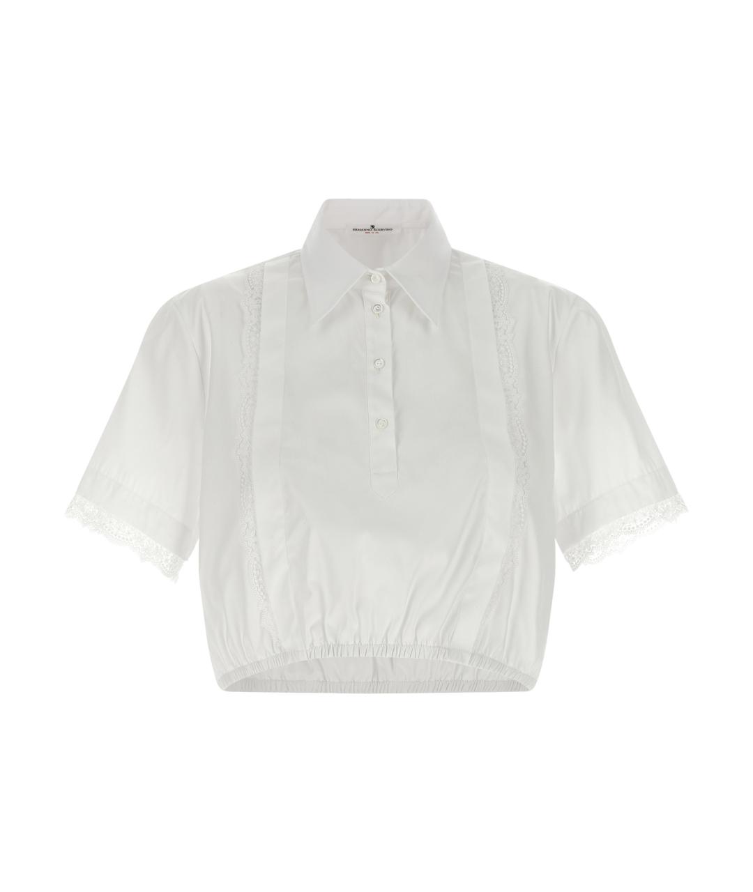 ERMANNO SCERVINO Белая хлопковая блузы, фото 1