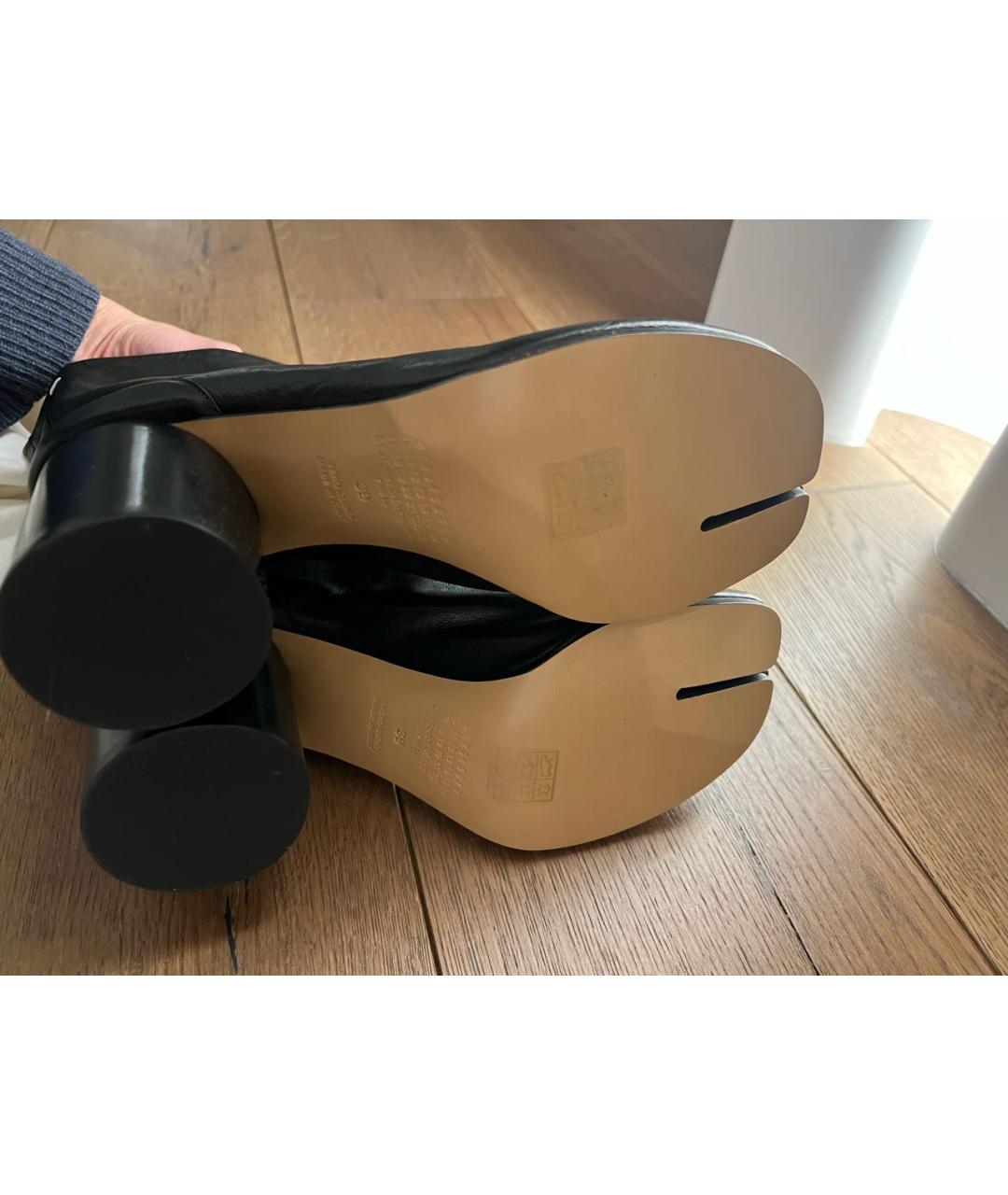 MAISON MARGIELA Черные кожаные ботильоны, фото 5