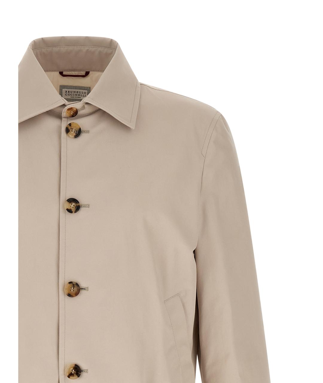 BRUNELLO CUCINELLI Бежевая хлопковая куртка, фото 3