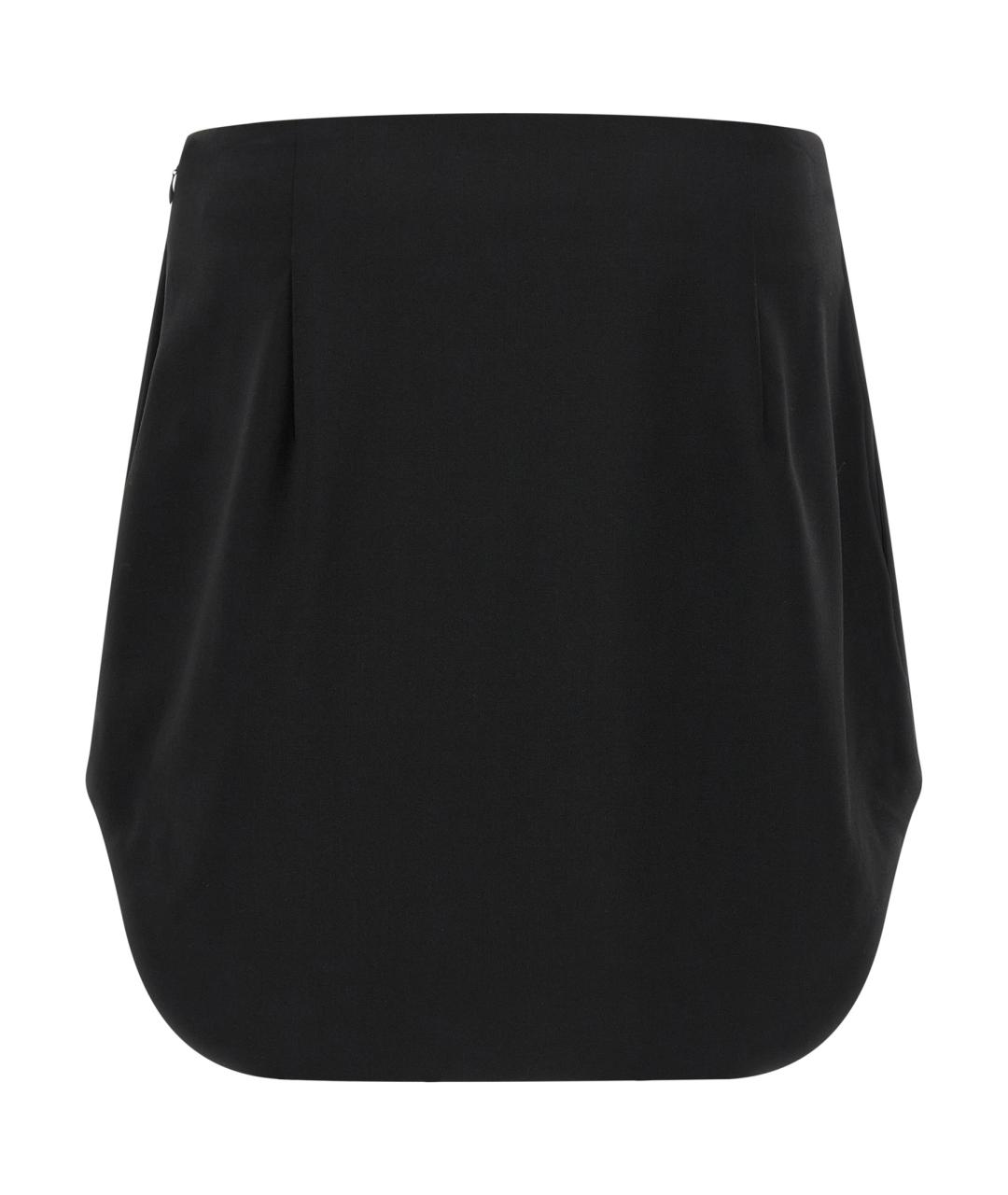 DIESEL Черная полиэстеровая юбка мини, фото 2