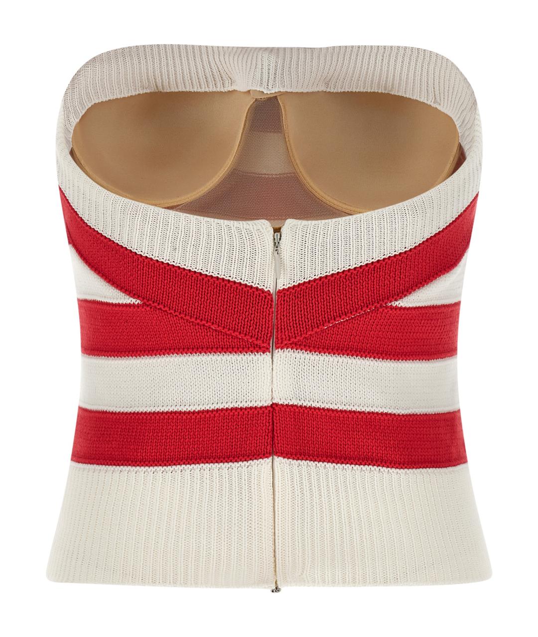 ERMANNO SCERVINO Красная хлопковая майка, фото 2