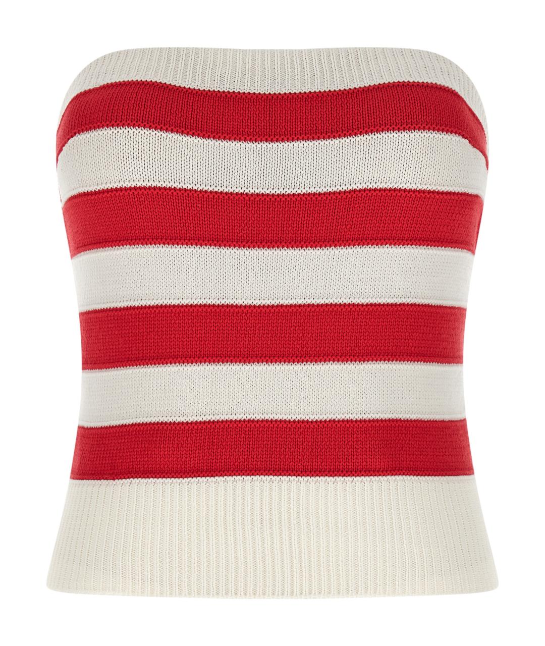 ERMANNO SCERVINO Красная хлопковая майка, фото 1