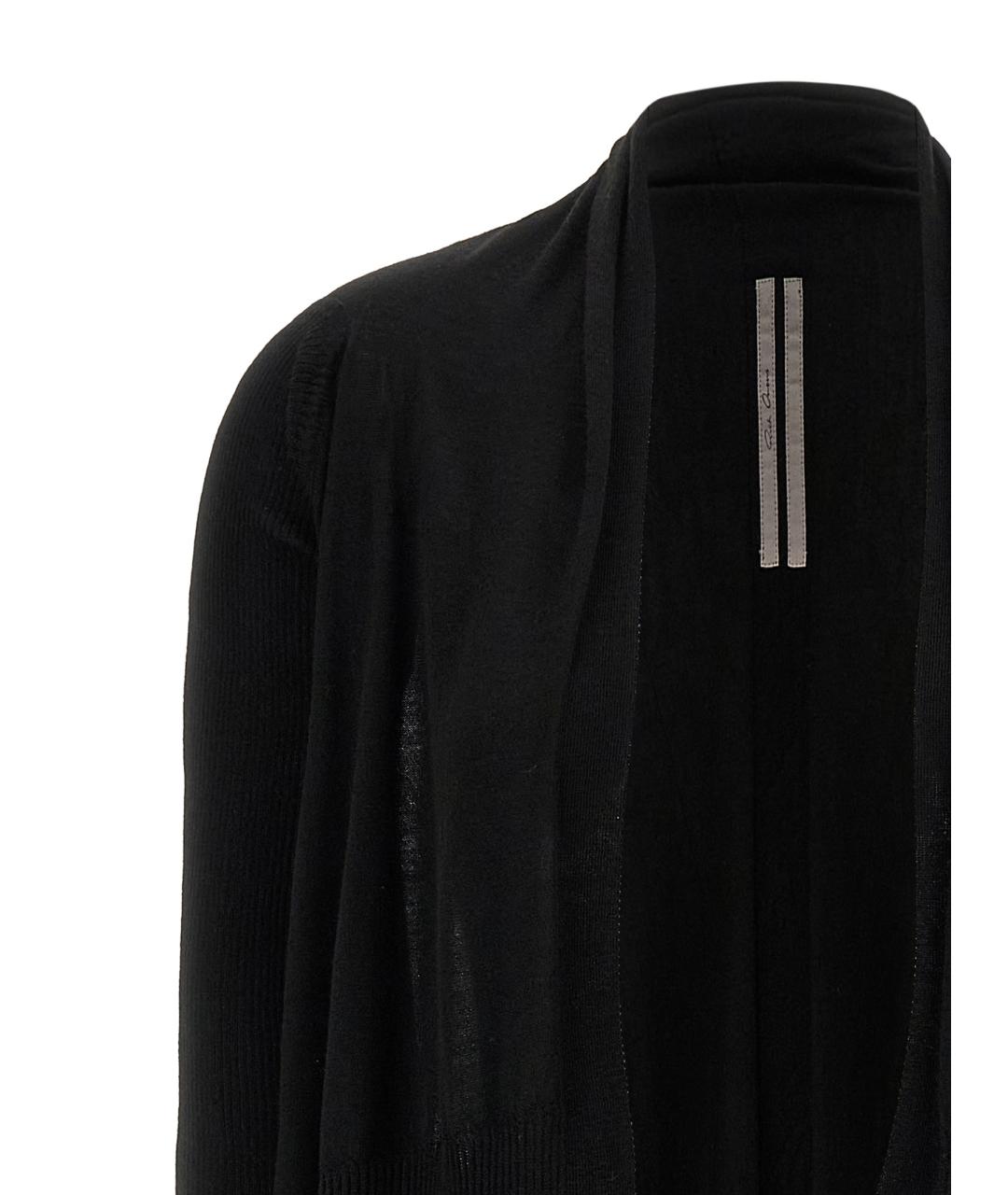 RICK OWENS Черный шерстяной кардиган, фото 3